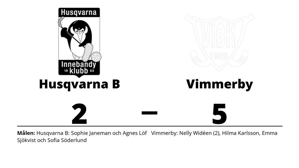 Husqvarna IK B förlorade mot Vimmerby IBK