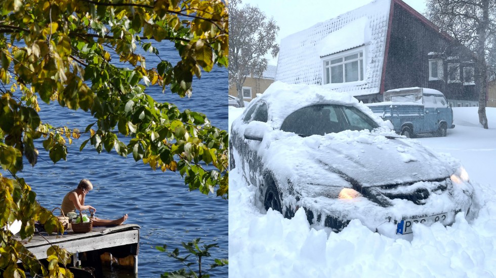 Högsommarväder och rekordmycket snö på en och samma månad.