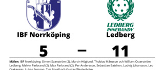 Klar seger för Ledberg borta mot IBF Norrköping