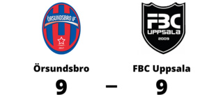 Örsundsbro och FBC Uppsala delade på poängen