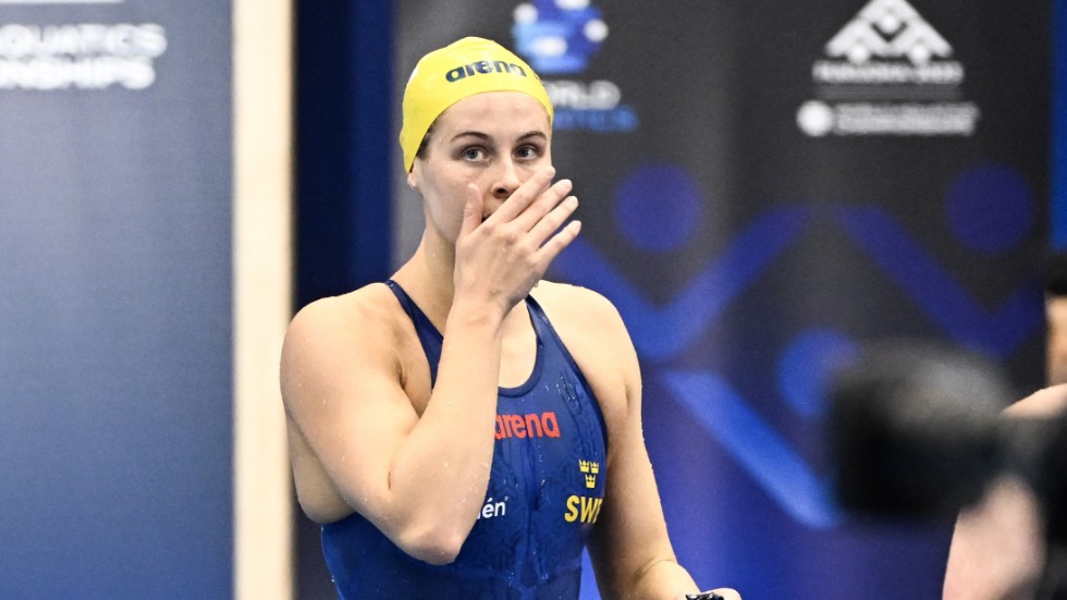 Sophie Hansson missade VM-finalen på 50 meter bröstsim.