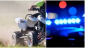 Polisbil skadad i jakt – man flydde på stulen fyrhjuling
