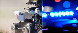 Polisbil skadad i jakt – man flydde på stulen fyrhjuling