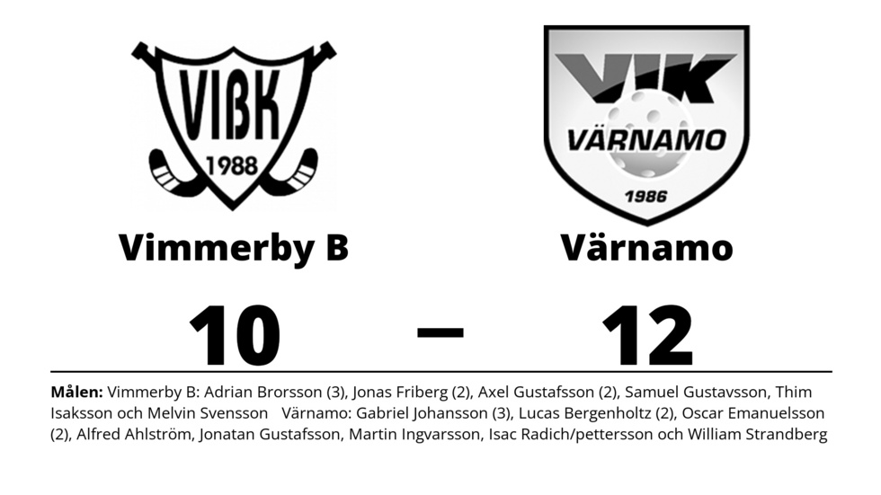 Vimmerby IBK B förlorade mot Värnamo IK