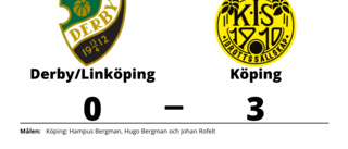 Derby/Linköping föll mot Köping med 0-3