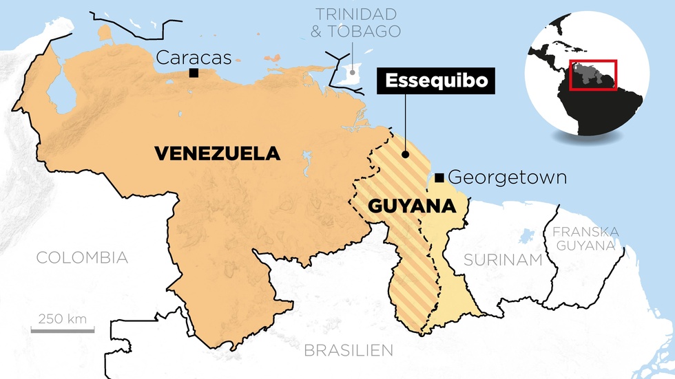 Essequibo utgör två tredjedelar av Guyana.