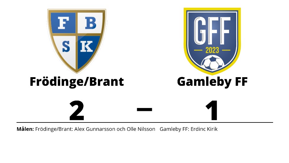 Frödinge/ Brant SK vann mot Gamleby FF