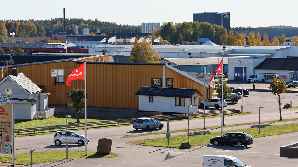 Södra Industriområdet i Vimmerby, där många av kommunens småföretag är lokaliserade. I årets småföretagarbarometer är Vimmerby bäst i länet och bland de 50 bästa i landet.