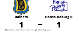 Hansa-Hoburg B bröt tunga sviten mot Dalhem
