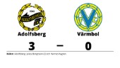 Förlust med 0-3 för Värmbol mot Adolfsberg