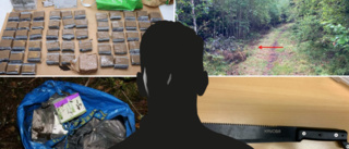 Svampplockare hittade knarkgömma – man med machete greps i skogen