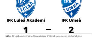 Sejran Muhamet Ataev målskytt - men IFK Luleå Akademi föll
