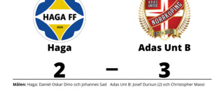 Josef Dursun gjorde två mål när Adas Unt B vann
