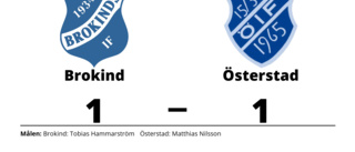 Brokind och Österstad kryssade efter svängig match
