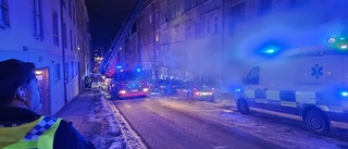 Brand i butikslokal i centrala Norrköping