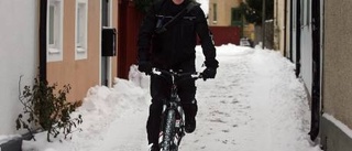 Cykelbuden tar sig fram - trots snön