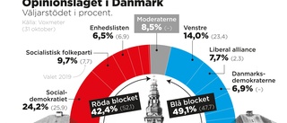 Rött försprång när Danmark går till val