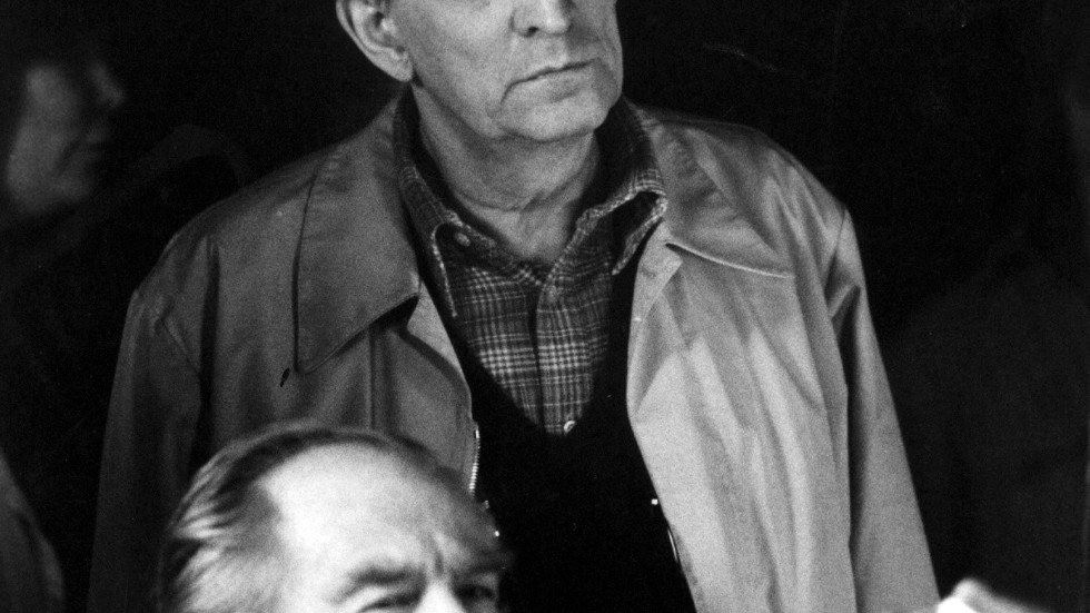 Ingmar Bergman och Sven Nykvist under inspelningarna av "Fanny och Alexander" 1980. Duon gjorde 24 filmer tillsammans. Arkivbild.