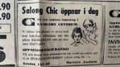 Se tidningsklipp och annonser från jubileet: Specialerbjudanden, kafé med fransk trottoarservering, kolgrill