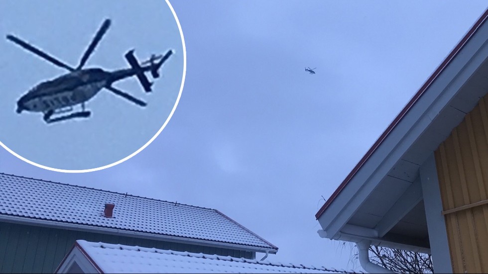 Under förmiddagen på torsdagen sökte helikopter över Frösjön.