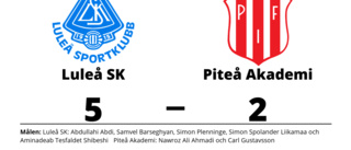 Luleå SK segrade mot Piteå Akademi på hemmaplan