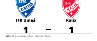 Kalix tappade ledning till oavgjort mot IFK Umeå