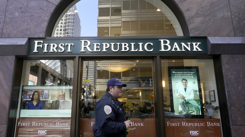 Ett av First Republic Banks kontor i San Francisco i april.