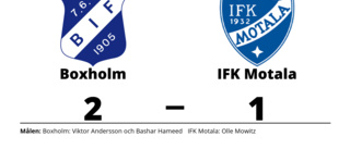 Boxholm vann på hemmaplan mot IFK Motala