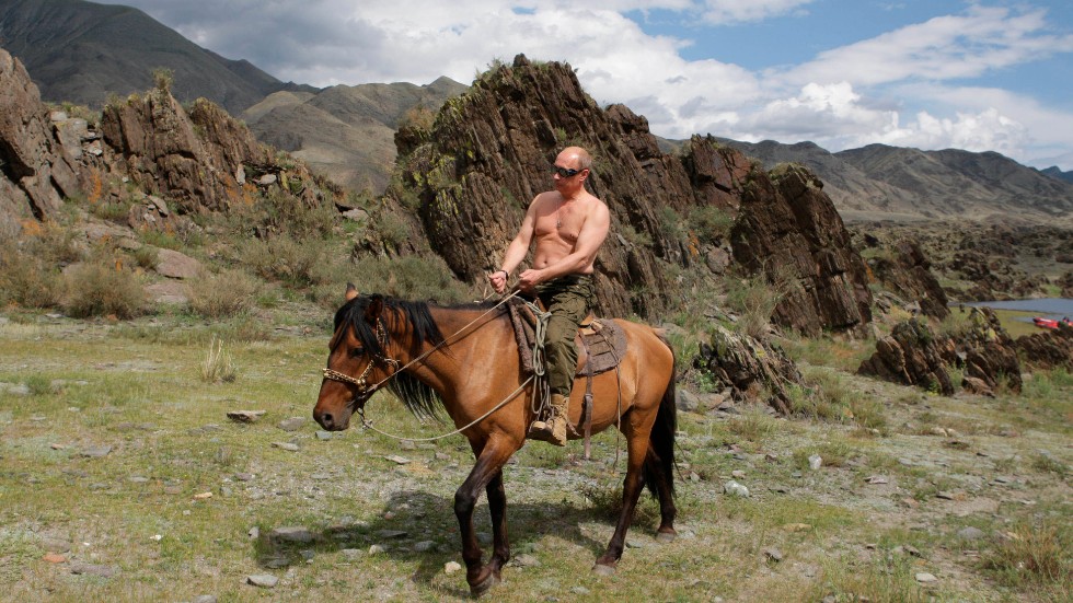 Horsemanship med Vladimir Putin. 