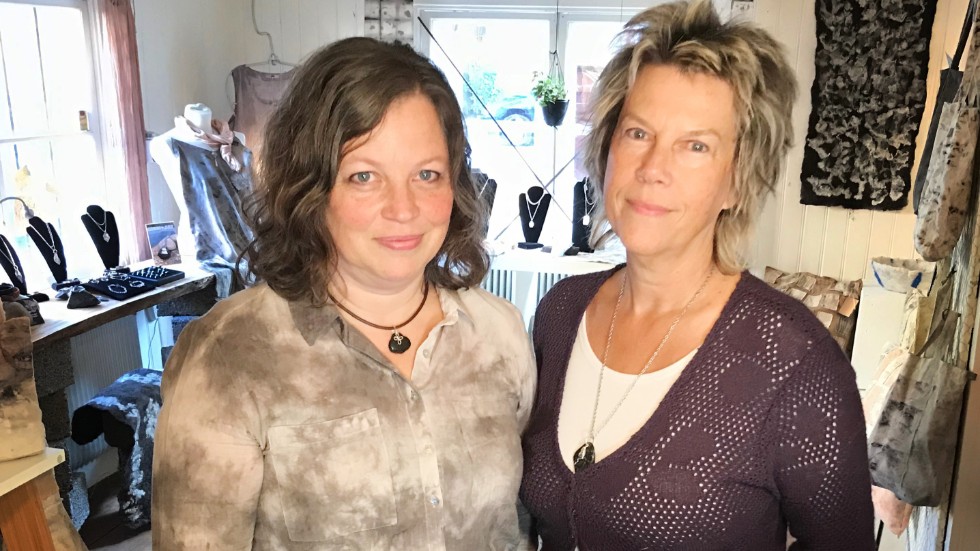 Maud Enerman och Ann Gustafsson på Silver & Återbruk. 