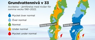 Sverige är randigt – sydost fortsatt torrlagt