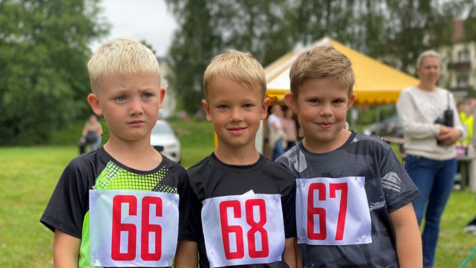Alexander Stenfelt, Didrik Hagberg, och Edvin Jonsson var några av de 170 löpare som ställde upp i årets upplaga av Moa-loppet i Virserum.