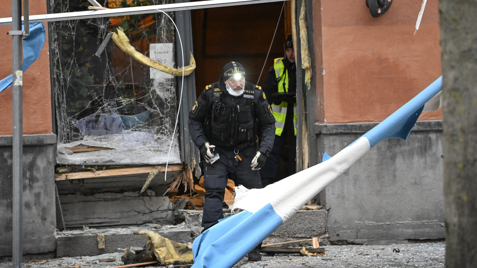 Explosionen på Södermalm i Stockholm den 17 januari ledde till omfattande fasadskador, men ingen person skadades. Arkivbild.