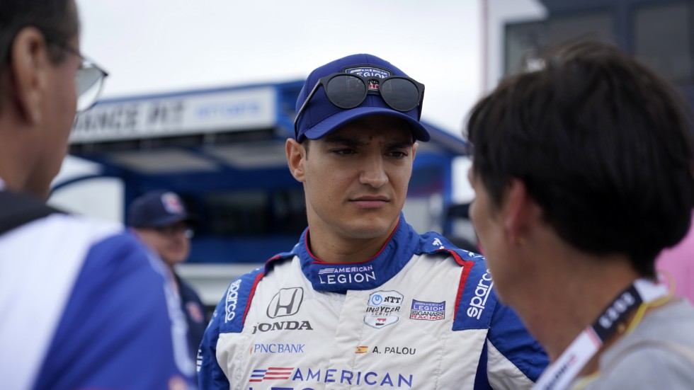 Alex Palou inför ett Indycarlopp i augusti.