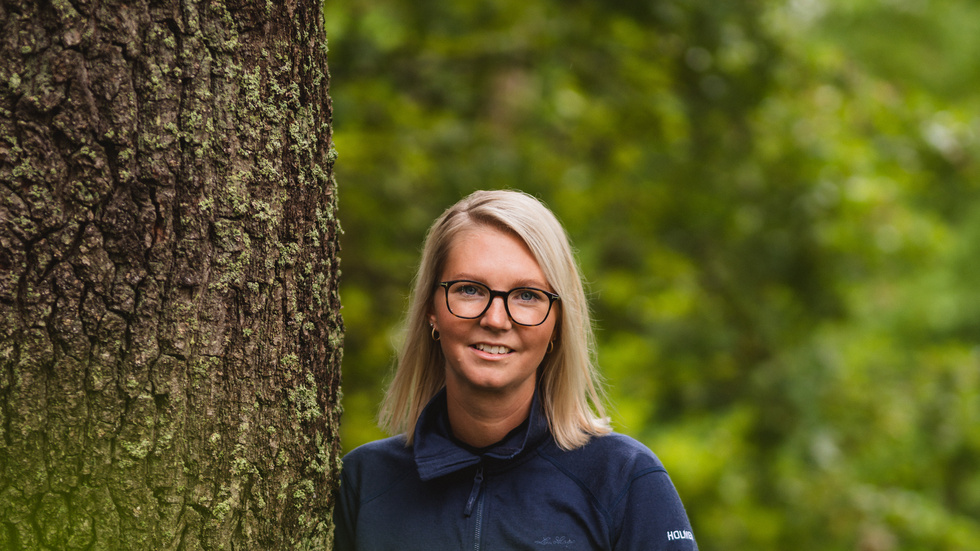 Helene Andersson, naturvårdsspecialist på Holmen Skog.
