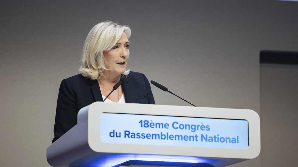 Marine Le Pen, partiledare för ytterhögerpartiet Nationell samling i Frankrike. Arkivbild.