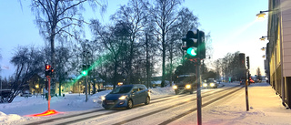 Se upp – nu är det rött ljus på Prästgatan i centrala Luleå
