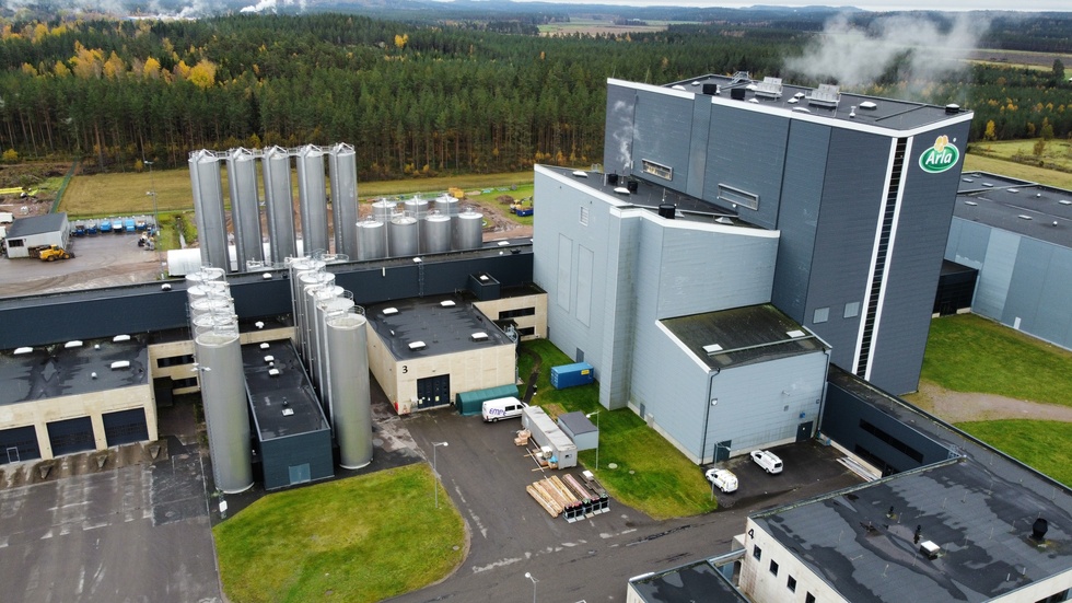 Arlafabriken i Vimmerby producerar 1300 ton mjölkpulver varje vecka.