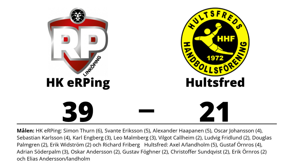 HK eRPing vann mot Hultsfreds HF