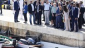 EU-chefen i Lampedusa – lovar hjälp