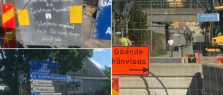 Trafikröra när kommunen byter ledning på Mariefredsvägen – fotgängare lever farligt: "Under all kritik"