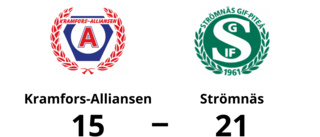 Strömnäs vann med 21-15 mot Kramfors-Alliansen