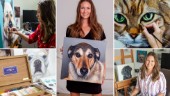 Erica från Eskilstuna livnär sig på att måla djurporträtt i USA