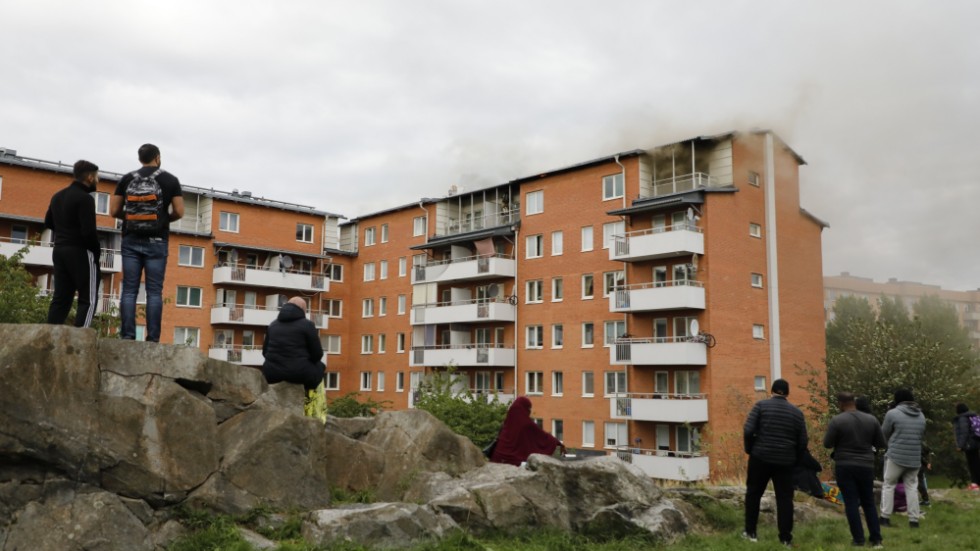 De boende har evakuerat från sina hem.