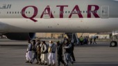 Lättade passagerare lämnar Kabul i charterplan