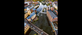 Norrköping från ovan – Bergsbron Kungsgatan