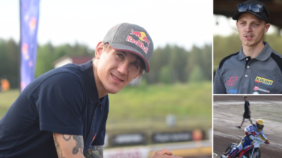 Maciej Janowski och Jacob Thorsell var några av Dackarnas förare som tränade i Målilla på måndagen inför tisdagens premiärderby mot Västervik.
