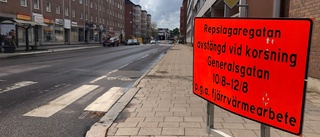 Nytt grävjobb i Norrköpings city – gatan stängs av