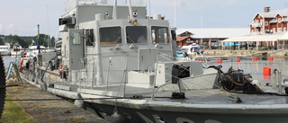 Anrika militärfartyget på besök i Motala hamn