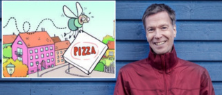 En fluga och en pizzakartong är intrigen i Johans nya barnbok om återvinning: "Bygger på min nyfikenhet"